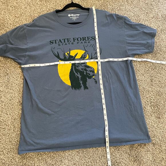 Ouray State Forest State Park Moose Graphic Tshirt XL - Picture 3 of 5